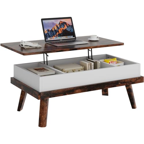 Lift Top Coffee Table with Hidden Storage Compartment