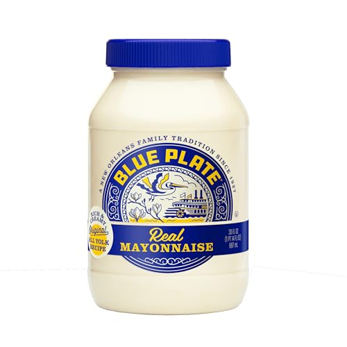 30 Fl Oz Blue Plate Real Mayonnaise Jar