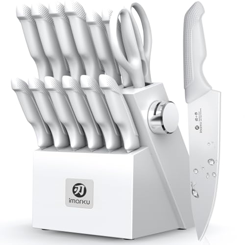 imarku Stainless Steel Kitchen Knife Block Set