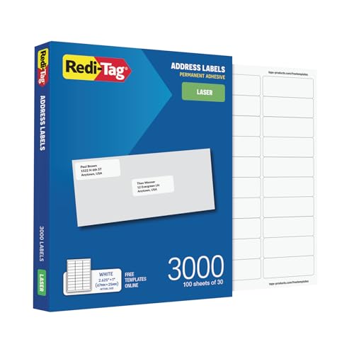 3000 Count Printable Address Labels for Laser Printers