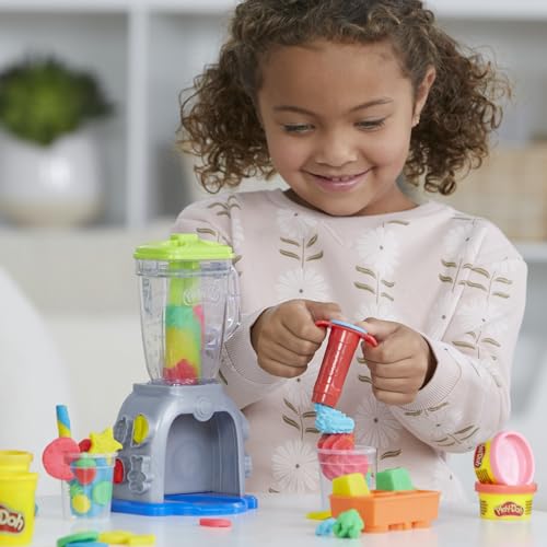 Play-Doh Swirlin' Smoothies Toy Blender Playset, Play Kitchen Appliances, Kids Arts and Crafts Toys for 3 Year Old Girls and Boys and Up