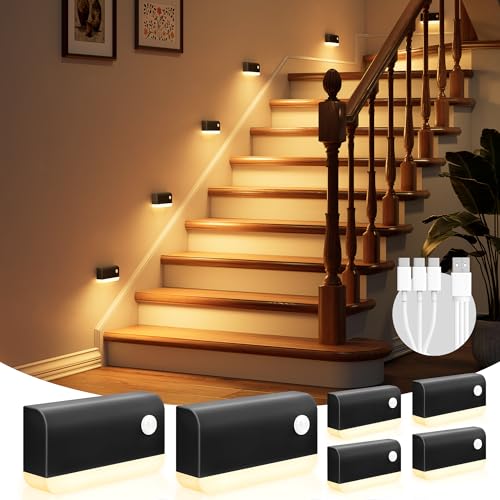 6 Pack Rechargeable Motion Sensor Night Lights