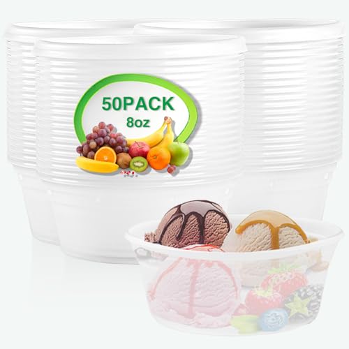 50 Pack 8 oz Leakproof Deli Food Containers