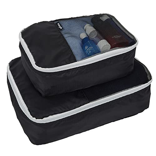 Wrangler Miami Luggage & Packing Cubes, Black, 4 Piece Set