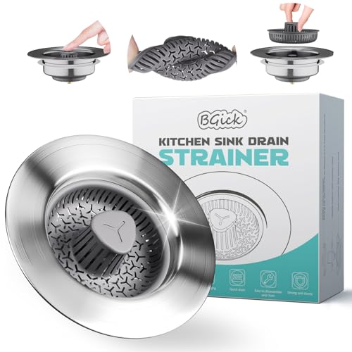 3 in 1 Kitchen Sink Drain Strainer Stopper Combo