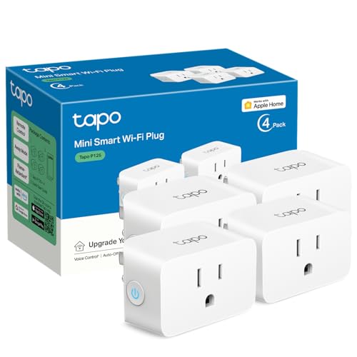 4 Pack Tapo Apple HomeKit Smart Plug Mini 15A