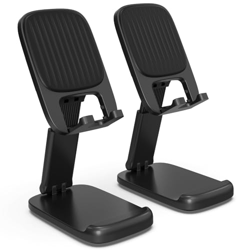 2 Pack Adjustable Foldable Cell Phone and Tablet Stand