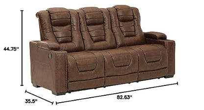 Power Reclining Sofa with Adjustable Headrest