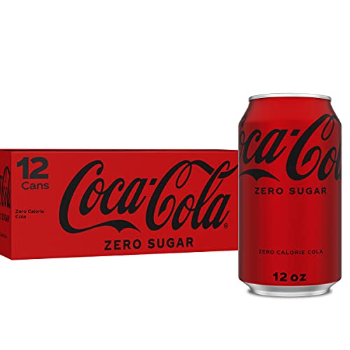 12 Pack Coke Zero Sugar Cola Soda, 12 oz Cans