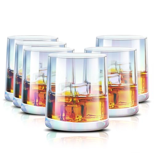 6 Pack Old Fashioned Whiskey Cocktail Glasses Set