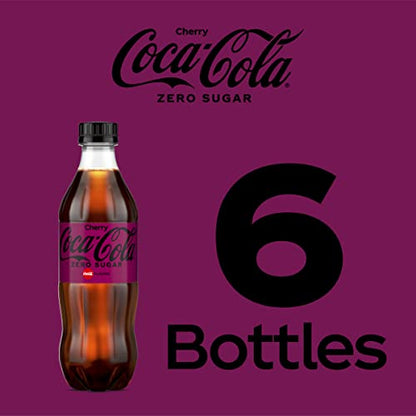 Coca-Cola Zero Sugar Cherry Diet Soda Soft Drink, 16.9 fl oz, 6 Pack