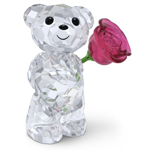 Swarovski Kris Bear Figurine with Rose Gift