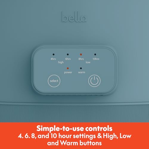 BELLA 6Qt Programmable Slow Cooker with Nonstick Pot