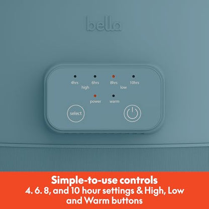 BELLA 6Qt Programmable Slow Cooker with Nonstick Pot