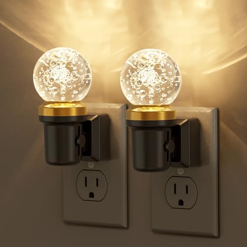 2 Pack Dimmable Plug-In LED Night Lights Sensor