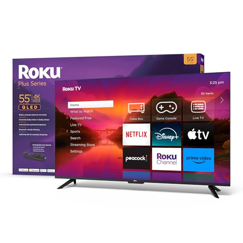 Roku 55-Inch 4K QLED Smart TV with Voice Remote