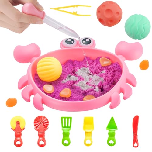 Mini Crab Sandbox Sensory Bin with Magic Sand