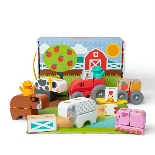 56 Piece Melissa & Doug Blockables Farm Building Blocks