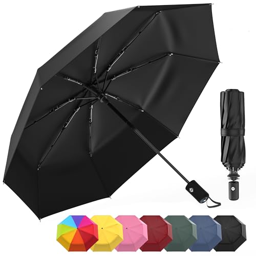 Rain-Mate Windproof Compact Travel Umbrella Auto Open Close