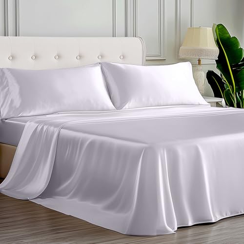 4 Piece Bamboo Viscose Queen Bed Sheet Set