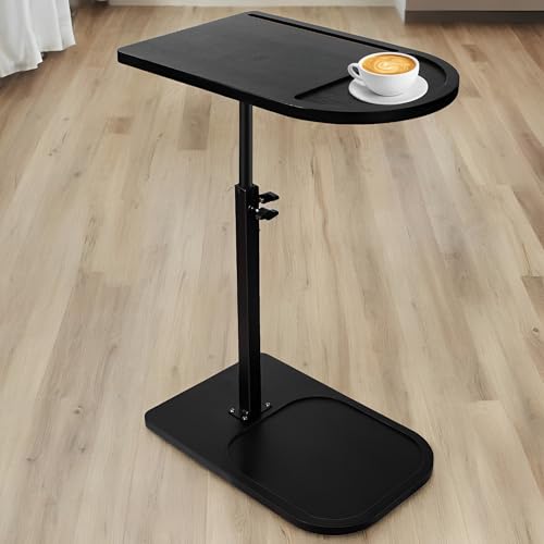 Adjustable Swivel Sofa Tray Table with Device Slot