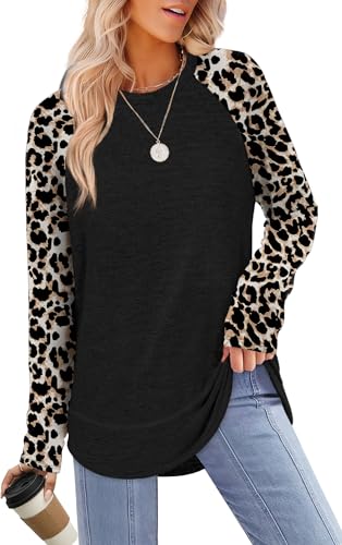 Leopard Print Long Sleeve Sweater Top