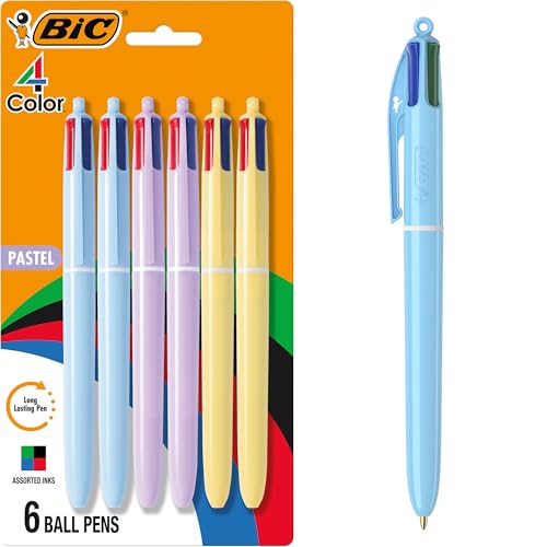 6 Pack BIC 4-Color Ballpoint Pens