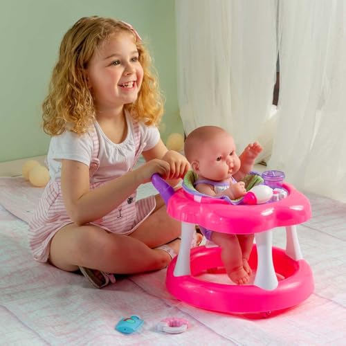 JC Toys 14" Posable Doll with Walker Set