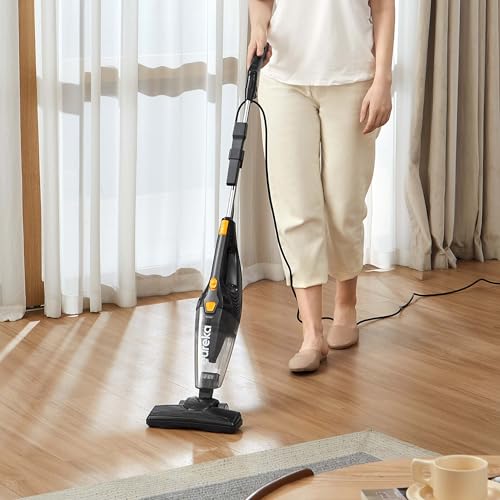 Eureka Blaze Stick Vacuum Cleaner, Powerful Suction 3-in-1 Small Handheld Vac with Filter for Hard Floor Lightweight Upright Home Pet Hair, Dark Black