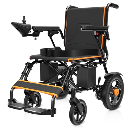 POWET Foldable Electric Wheelchair, 500W, 15 Mile Range