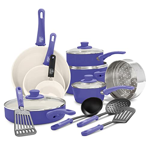 16 Piece Nonstick Ceramic Cookware Set, Pots and Pans