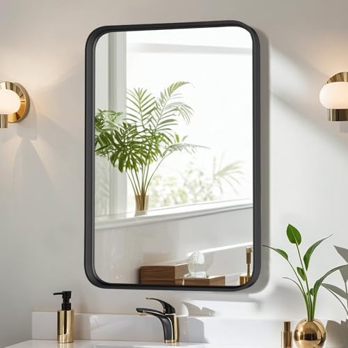 30x22 Inch Bathroom Wall Mirror, Metal Frame
