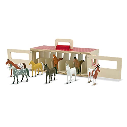 Melissa & Doug Wooden Horse Stable Playset