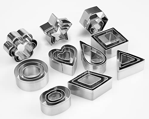 30 Pack Mini Stainless Steel Cookie Cutter Set