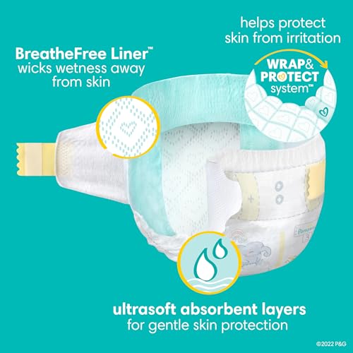 Diapers Size 2, 186 Count and Baby Wipes - Pampers Swaddlers Disposable Baby Diapers and Water Baby Wipes Sensitive Pop-Top Packs, 336 Count (Packaging May Vary)