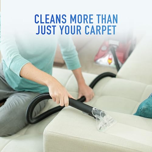 Hoover PowerScrub Deluxe Carpet Cleaner Machine, for Carpet and Upholstery, Deep Cleaning Carpet Shampooer, Carpet Deodorizer and Pet Stain Remover, FH50150NC, Red