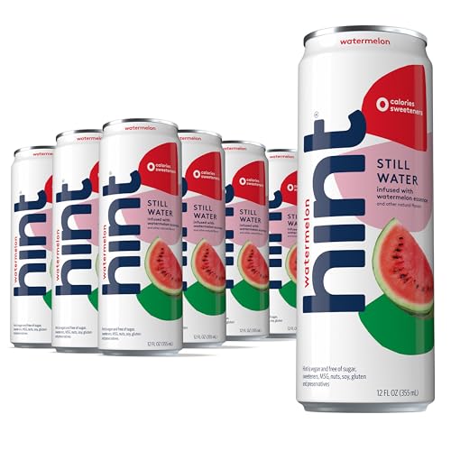 12 Pack Hint Watermelon Flavored Still Water Cans