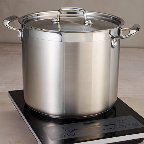 Tramontina Covered Stock Pot Stainless Steel 24-Quart, 80120/003DS