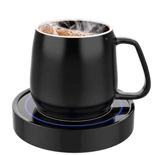 12oz Coffee Mug and Electric Beverage Warmer Set