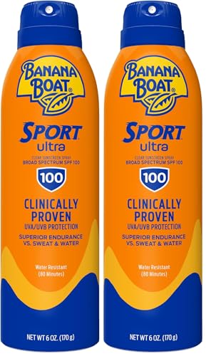 2 Pack Banana Boat Sport SPF 100 Sunscreen Spray