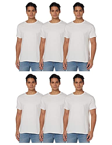 6 Pack Hanes Men's Essentials Short Sleeve T-Shirts