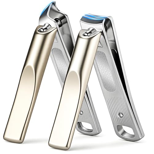 2 Pack Ultra Sharp Nail Clippers Set, Stainless Steel