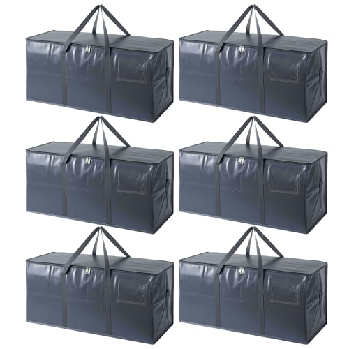 6 Pack Extra Large Heavy Duty Moving Storage Bags
