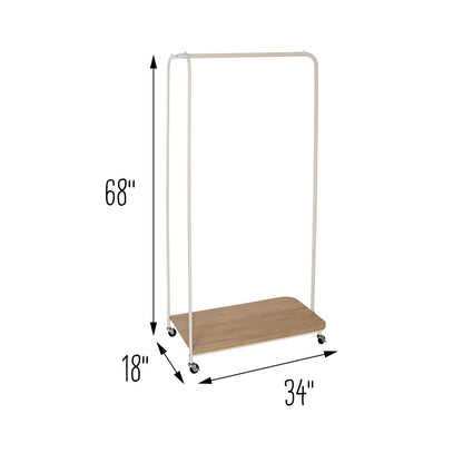 Honey-Can-Do Freestanding Clothes Rack with Shelf