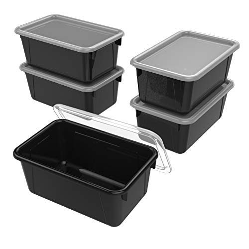 5 Pack Storex Small Plastic Cubby Storage Bins