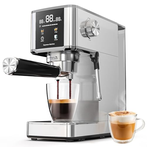 20 Bar 1350W Espresso Machine with Steam Wand