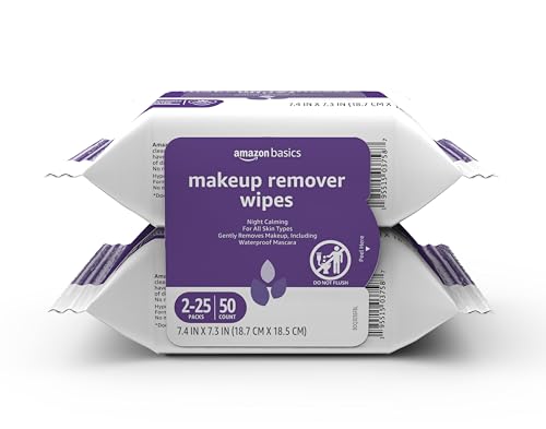 2 Pack Makeup Remover Wipes, Night Calming, 25 Count