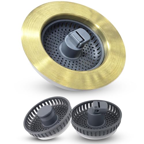 3 Pack Kitchen Sink Stopper and Strainer Set