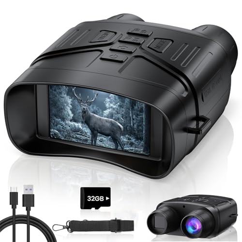 4K Rechargeable Night Vision Binoculars with 32GB Card