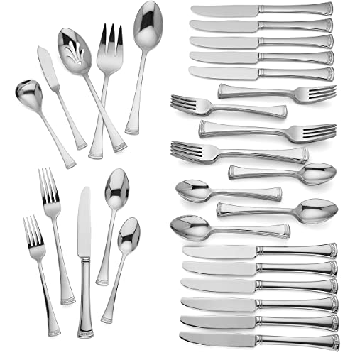 65 Piece Lenox 18/10 Stainless Steel Flatware Set